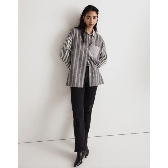 Madewell Womens Plus 3X Oversized Button Up Shirt The Signature Poplin Oversized - Picture 1 of 13